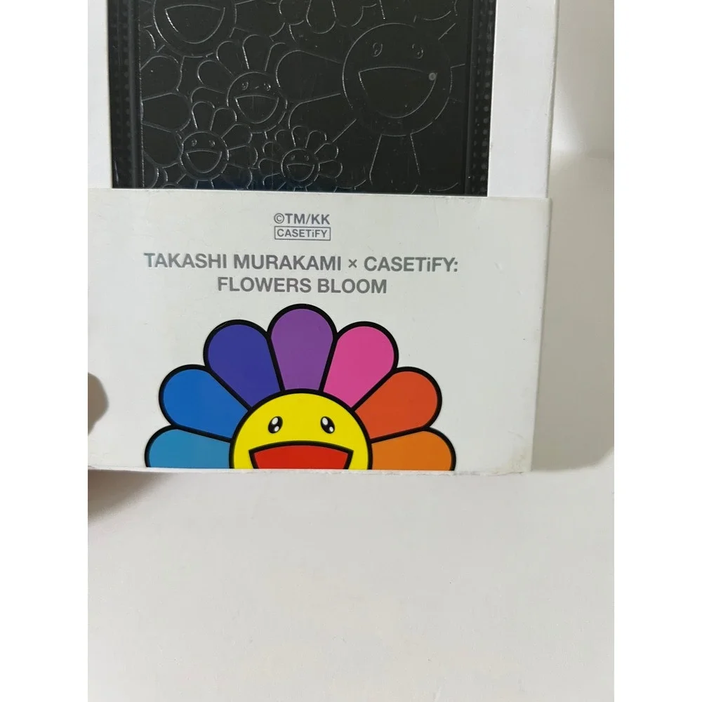 Casetify x Takashi Murakami Flowers Bloom Iphone Case Black Smile Rainbow NIP
